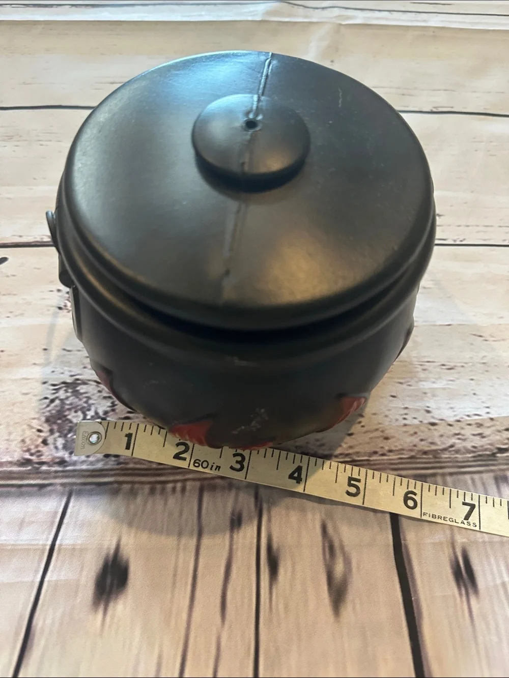 Halloween Witch Cauldron decor set - Black & Orange